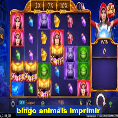 bingo animais imprimir